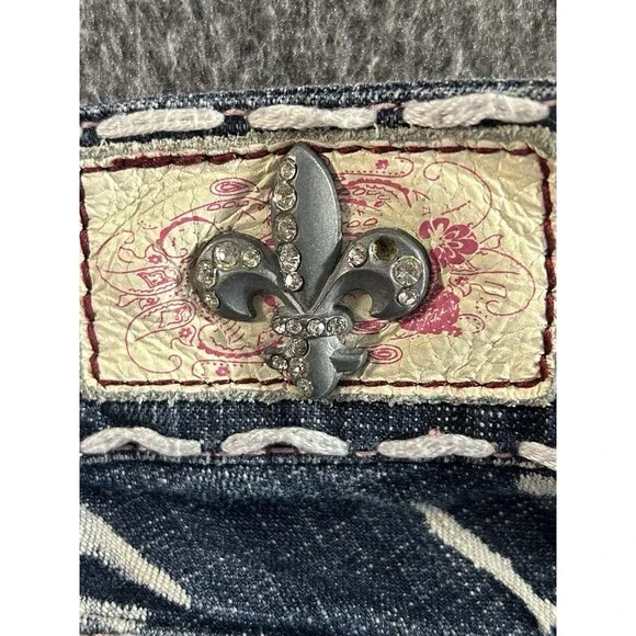 VTG Y2K Laguna Beach Jean Co 28x34 Embroidered Thick Stitch Low Rise Bootcut USA - Picture 13 of 13